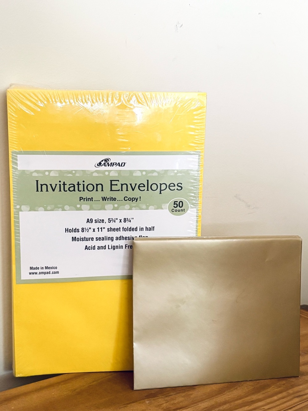 💥 Large Yellow & Small Gold Envelope Bundle